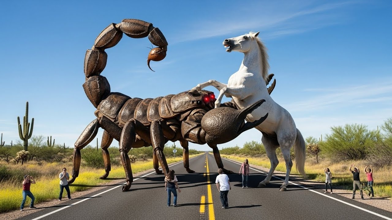 Giant 60-Foot Scorpion Attacks Horse | Heroic Rescue Team Saves Its Life 🦂🐎