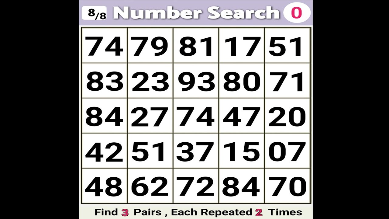 【Number Search】👀  Can Your Brain Handle This Number Quiz?