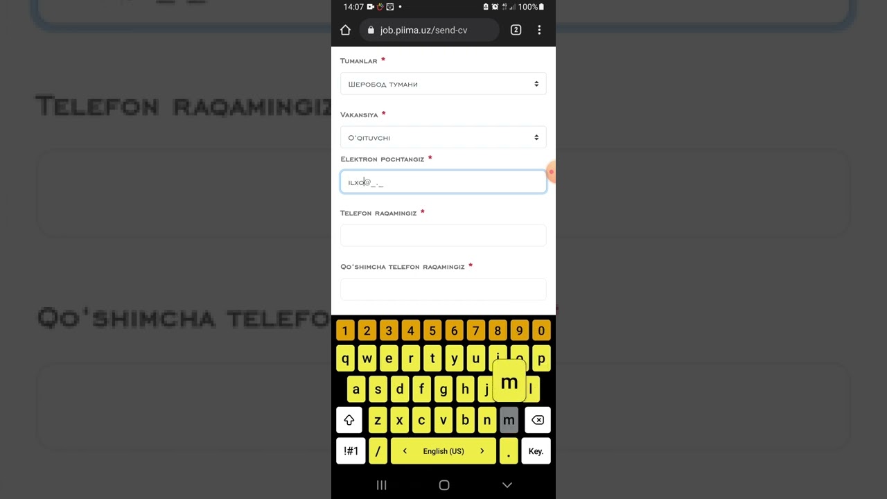 job piima uz saytidan ro'yhatdan o'tish  ixtisoslashtirilgan maktablarga ariza topshirish