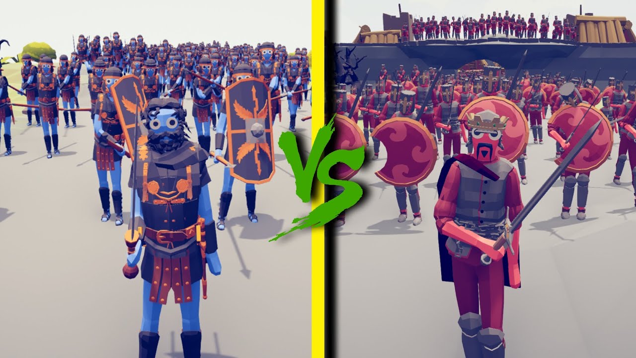 ROMAN ARMY vs KNIGHT ARMY - Totally Accurate Battle Simulator TABS