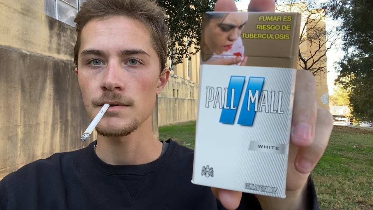 Smoking a Pall Mall White Cigarette from Mexico - Review