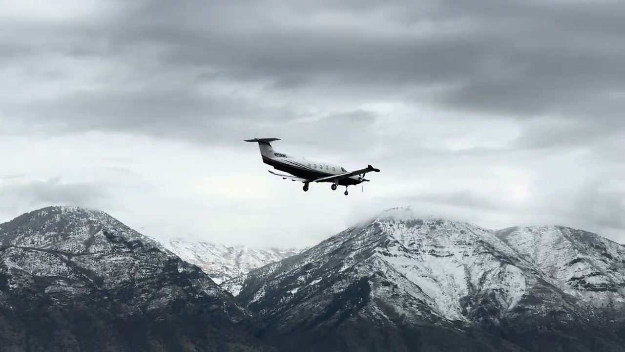 Pilatus PC-12 NGX N838WC Arriving at Provo (PVU)