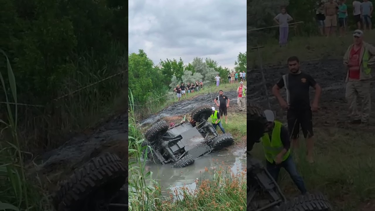 Окунулись #automobile #russianjeep #бездорожье #offroad #внедорожник #mud