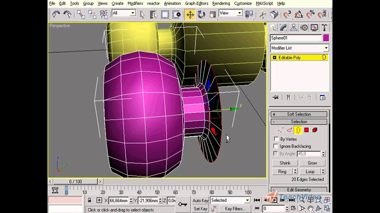 Создаем дверные ручки в 3D Studio MAX 2009 (30/30)
