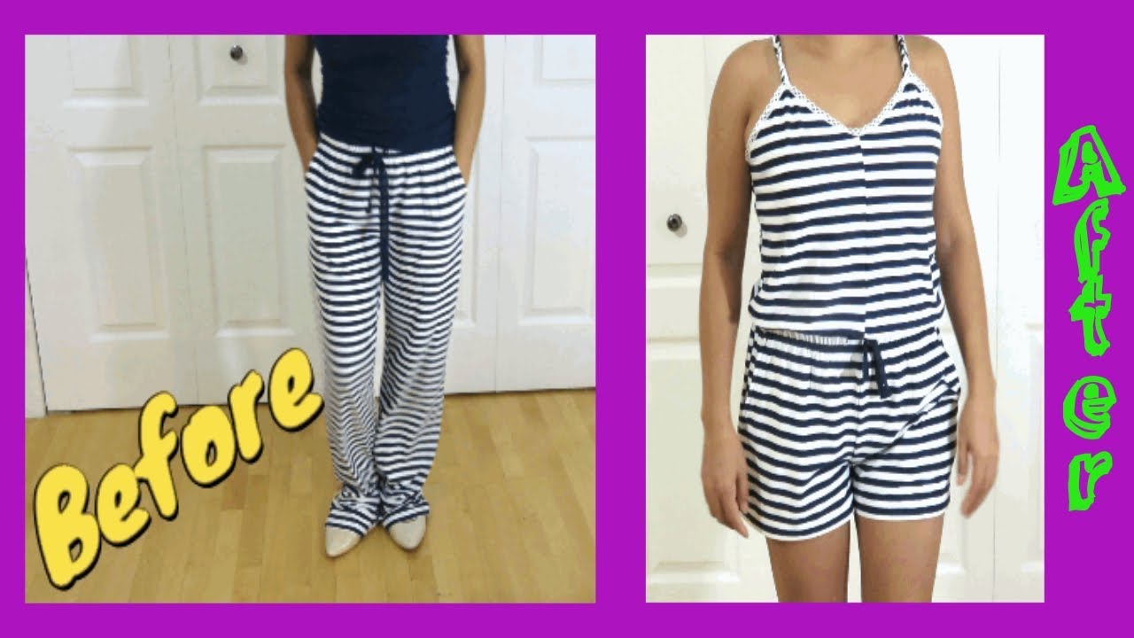 DIY Romper from Pyjama | DIY Jumpsuit | Simple Romper transformation