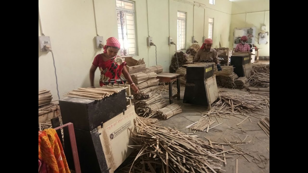 Bamboo Round Stick Making Steps for Agarbatti/ Incense Stick industry