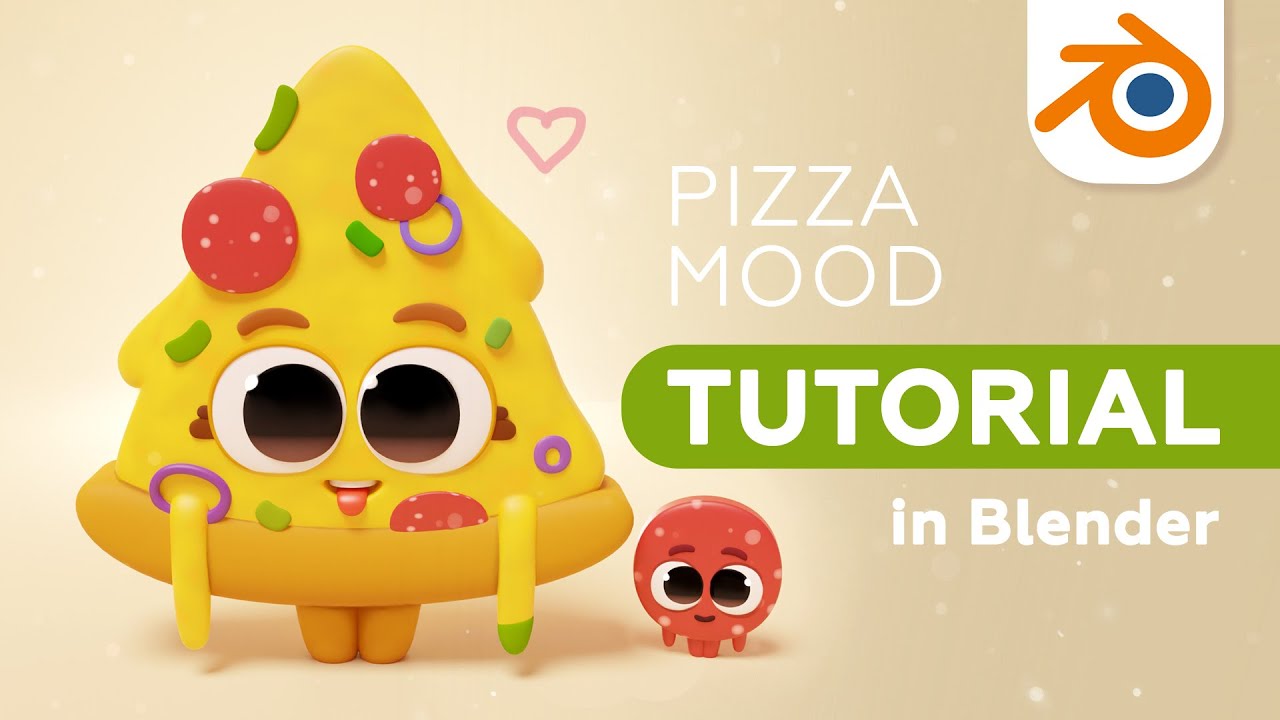 3D Pizza Character Modeling | Blender Tutorial for Beginners [RealTime]