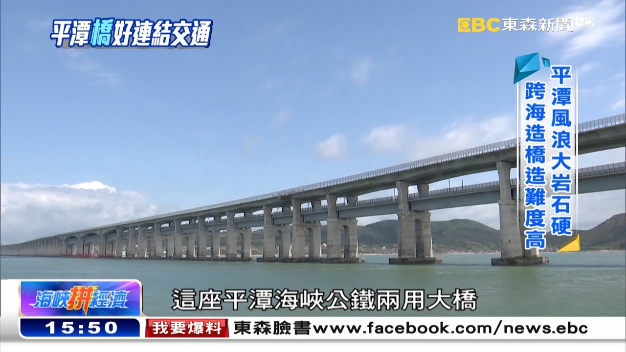 克服大風大浪 平潭跨海公鐵大橋將完工《海峽拚經濟》