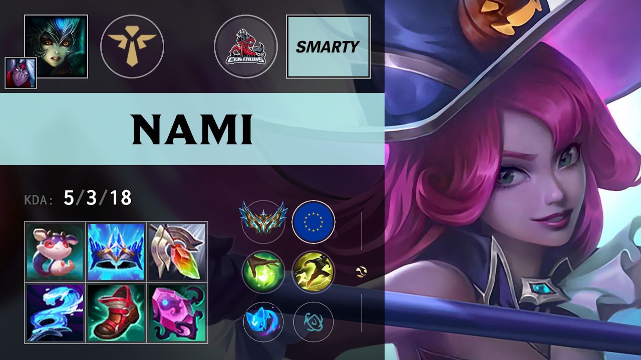 (ROSS Smarty) Nami Support vs Karma - EUW Challenger Patch 26.13