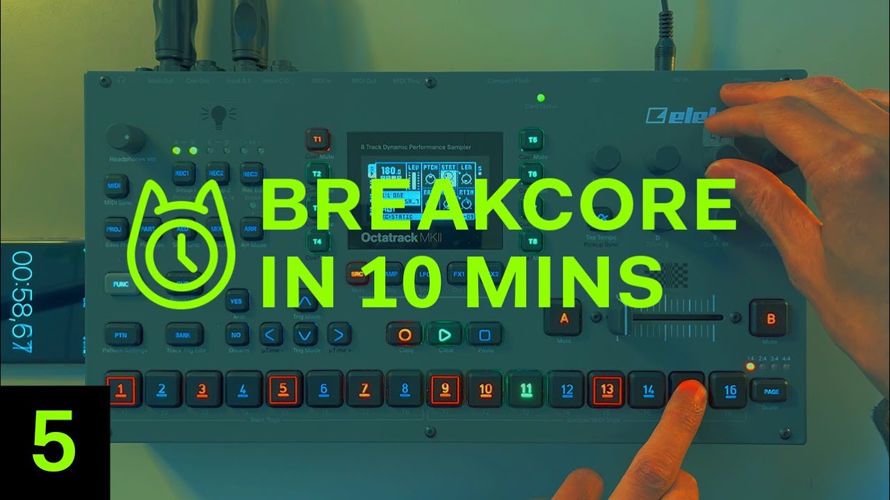 Breakcore in 10 mins, using only 2 samples - Octatrack
