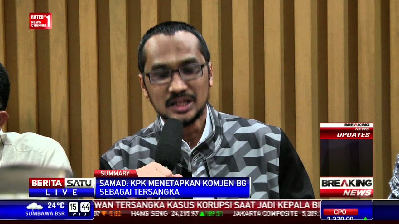Konferensi Pers KPK Tetapkan Calon Kapolri Budi Gunawan Tersangka