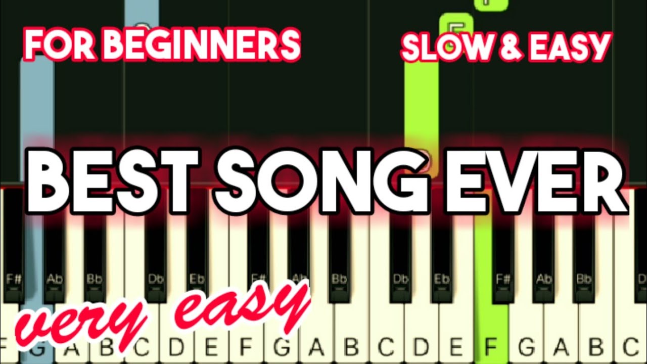 ONE DIRECTION - BEST SONG EVER | SLOW & EASY PIANO TUTORIAL
