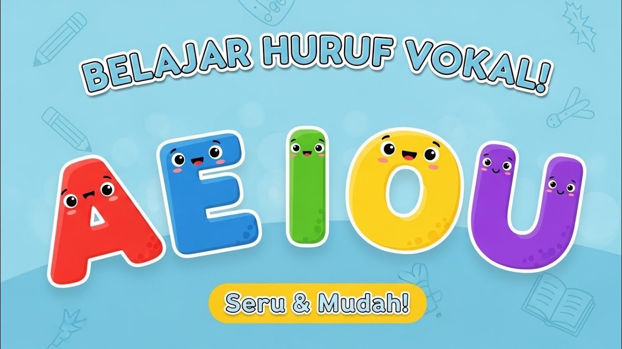 Belajar Huruf Vokal | A I U E O| Edukasi anak #edukasianak 