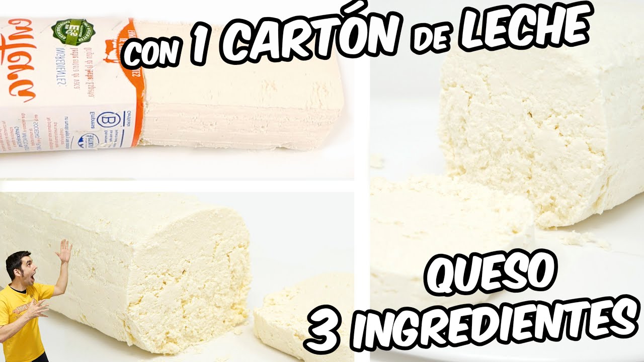 Con 1 CARTÓN de LECHE un QUESO FRESCO con 3 ingredientes  😍🧀😋 10 MINUTOS de trabajo (fácil y rápido)