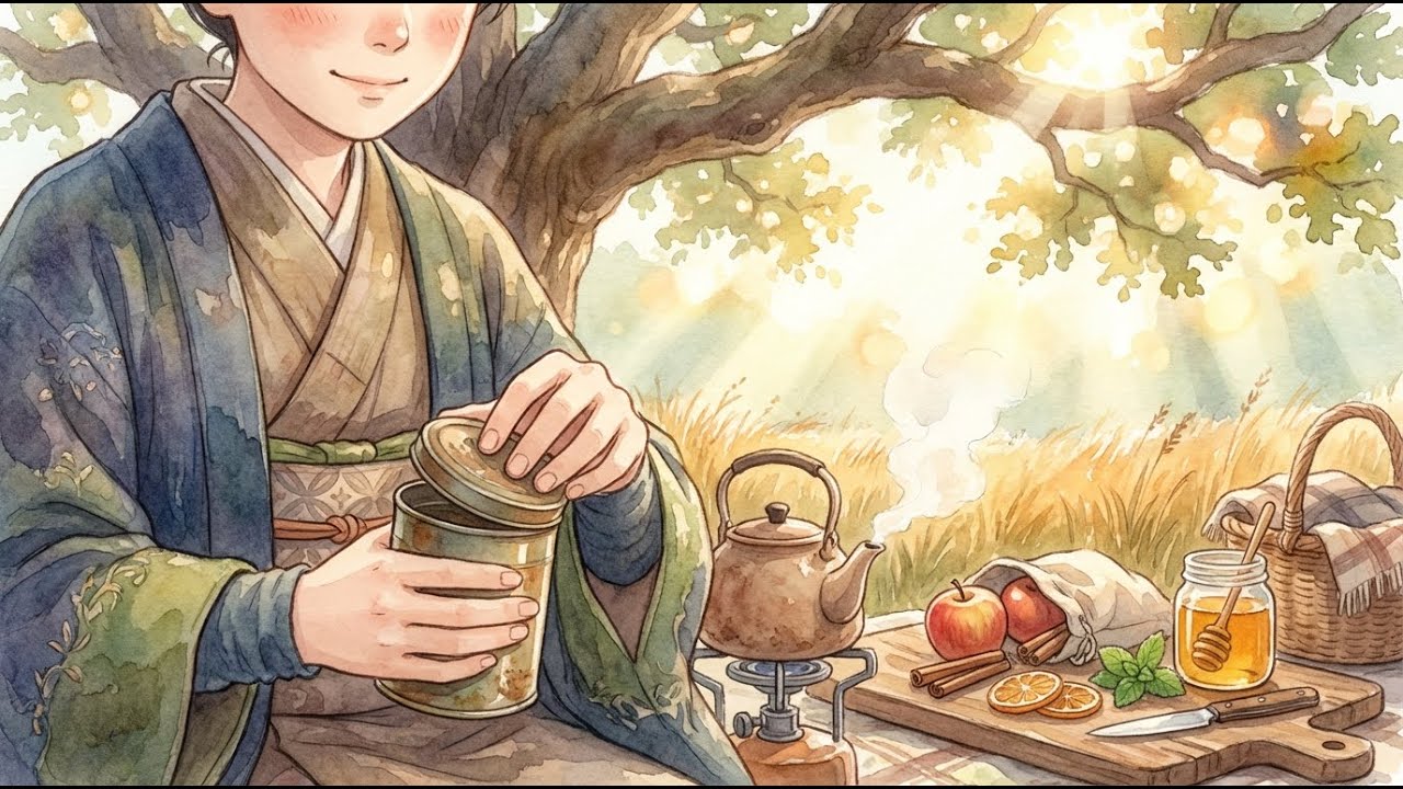 Cinnamon Tea Under the Ancient Oak 🍎🍂 | Ghibli ASMR Picnic