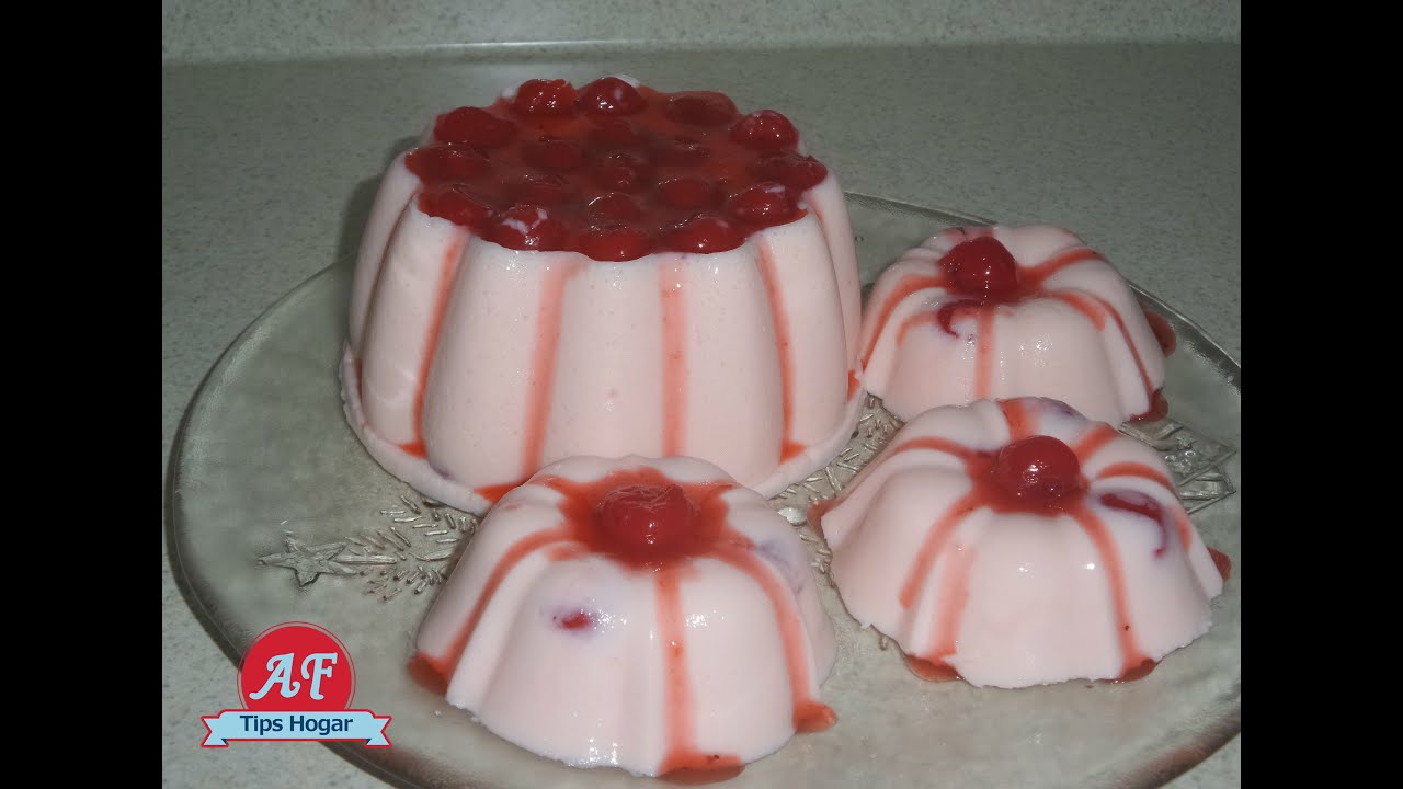 gelatina de yogurt y cerezas by angy