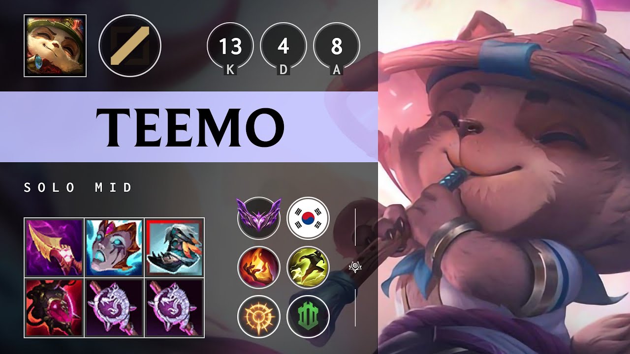 Teemo Mid vs Tryndamere - KR Master Patch 25.05