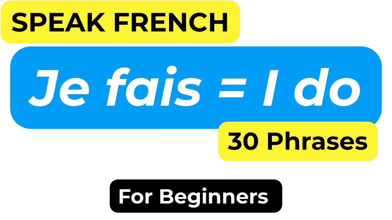 🇫🇷 Master “Je Fais” – 30 Must-Know French Phrases #learnfrench #frenchforbeginners