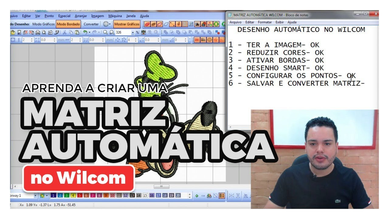 CRIAR MATRIZ R&Aacute;PIDA E AUTOM&Aacute;TICA NO WILCOM