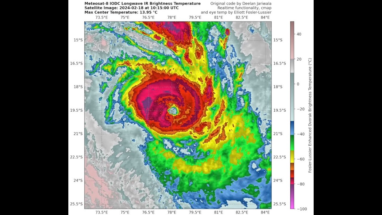 2023-24 Southwest Indian Ocean Cyclone Season Meteosat 9 FozBD Satellite Imagery