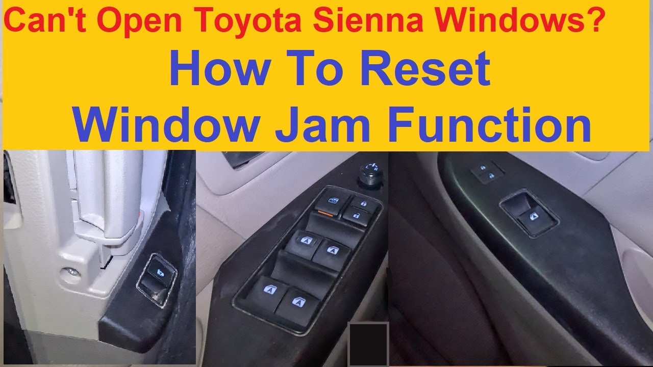 Как сбросить функцию защиты от защемления окон Toyota Sienna