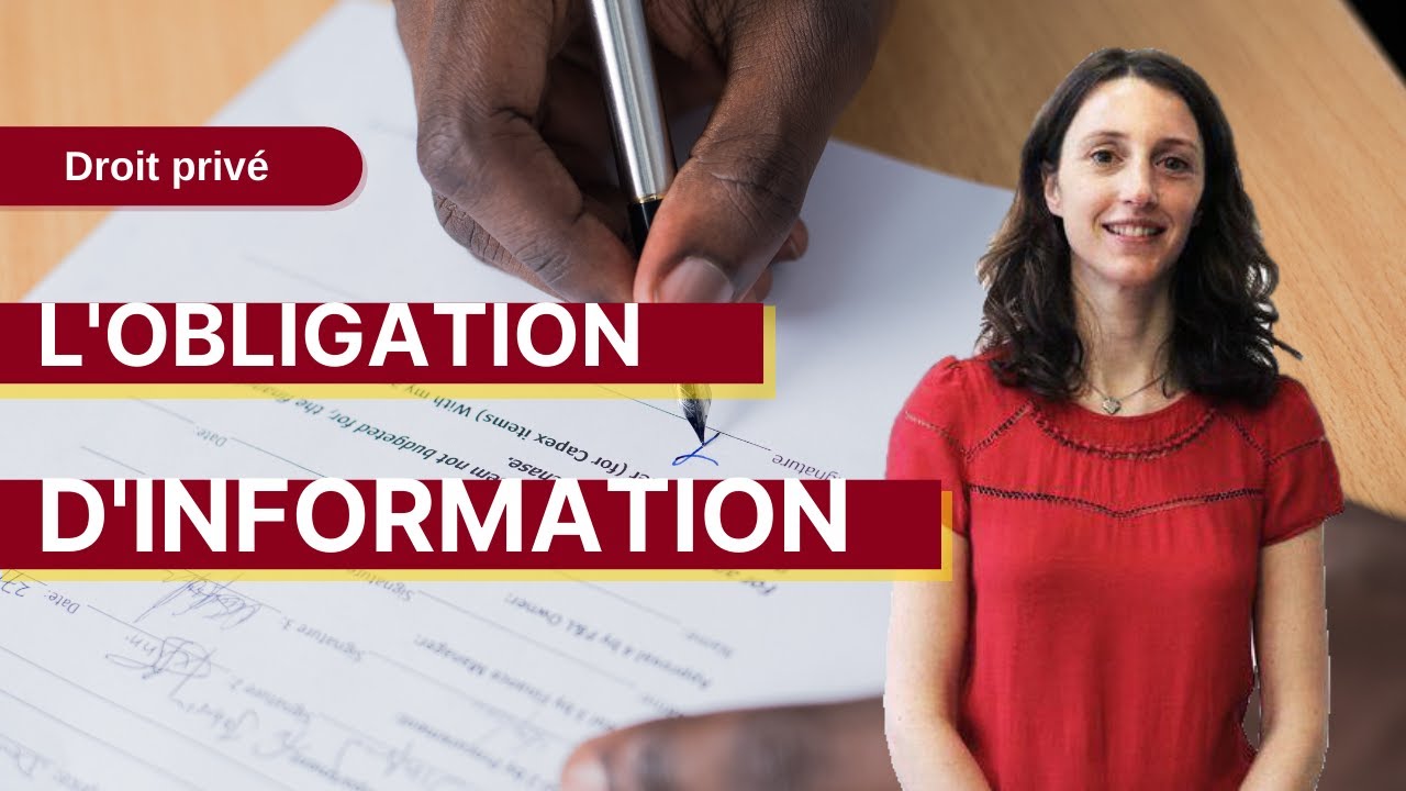 Droit privé : L’obligation d’information
