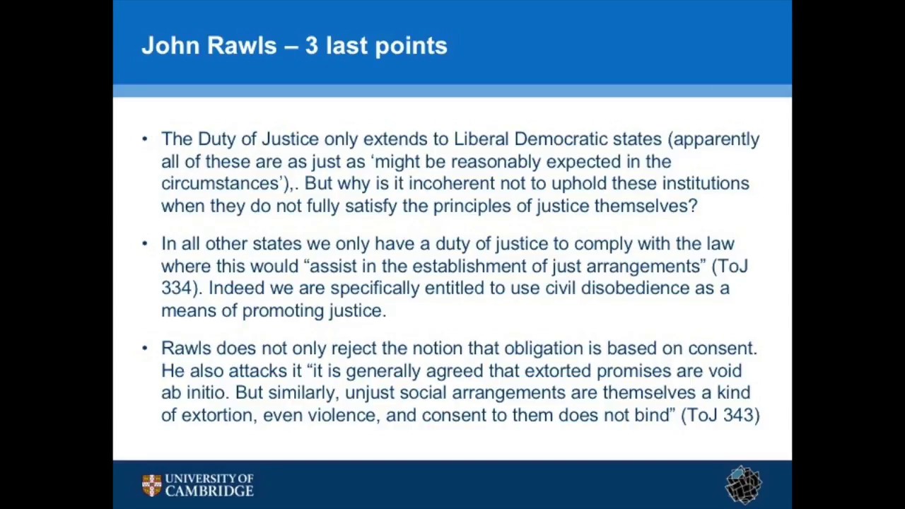Political Obligation Lecture 3 - Natural Duty and Fair Play Theories