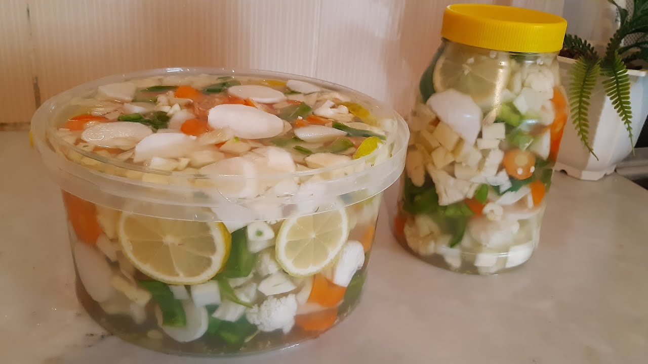 مخلل الخضار مقبلات يومية رائعة رافقيها مع طعامك ولا الذ ولا احلى #رمضان على الابواب 😊