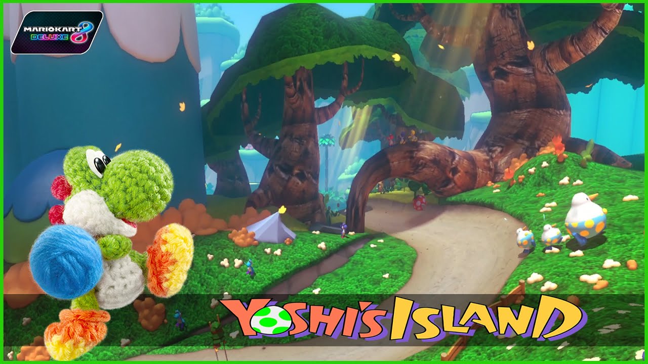Mario Kart 8 Deluxe Custom Retexture Yoshis Island with Wolly Yoshi