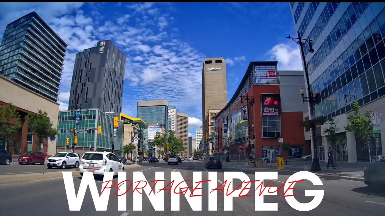 Winnipeg Mb Portage avenue, Canada 🇨🇦 4k