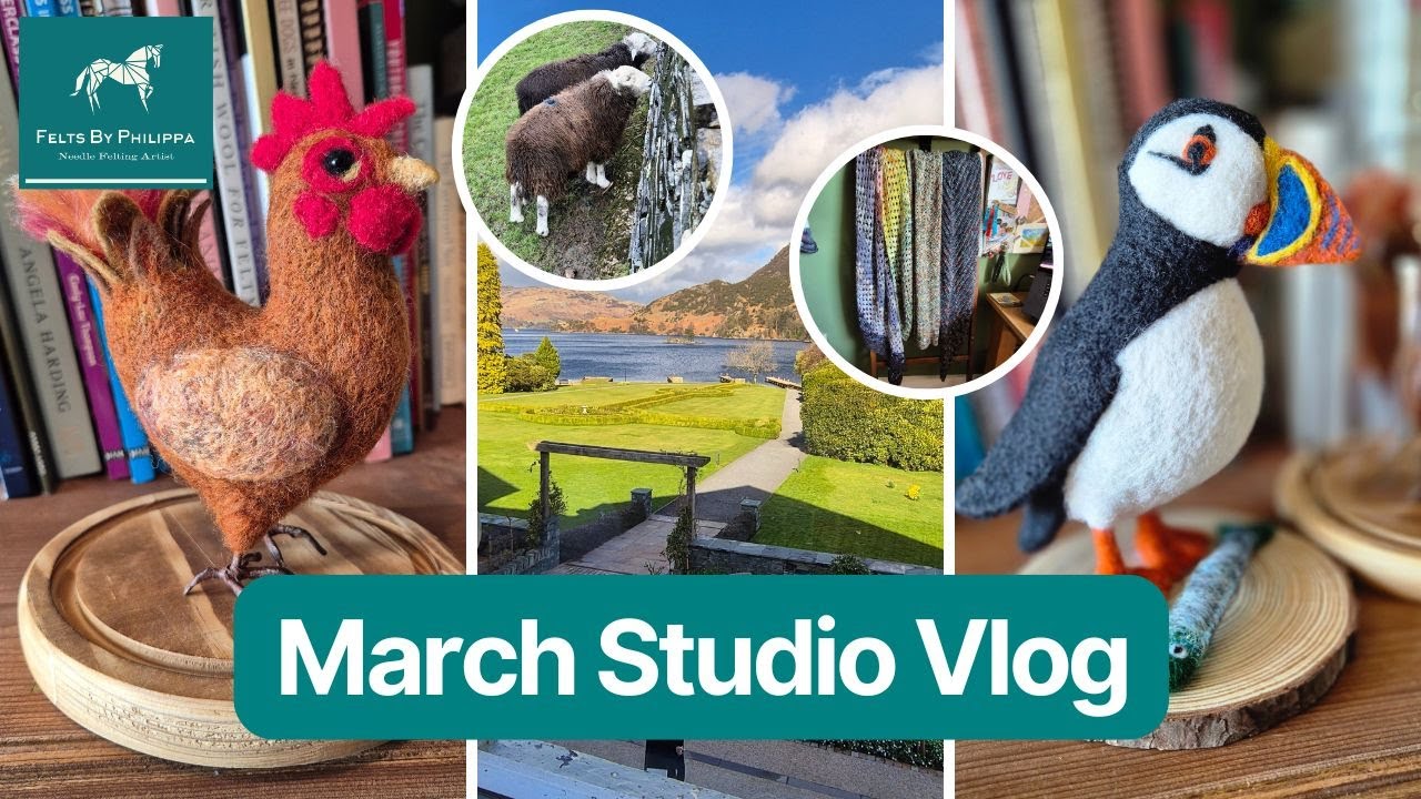 🐔 STUDIO VLOG #50 - Puffins, chickens, crochet, a trip to the Lake District and wool, wool, wool! 🐏
