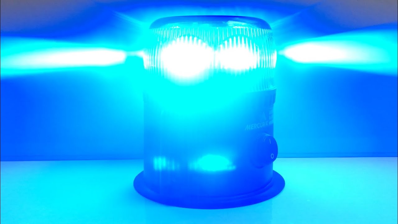 Gyrophare Gyroled Mercura Accu Bleu Flash