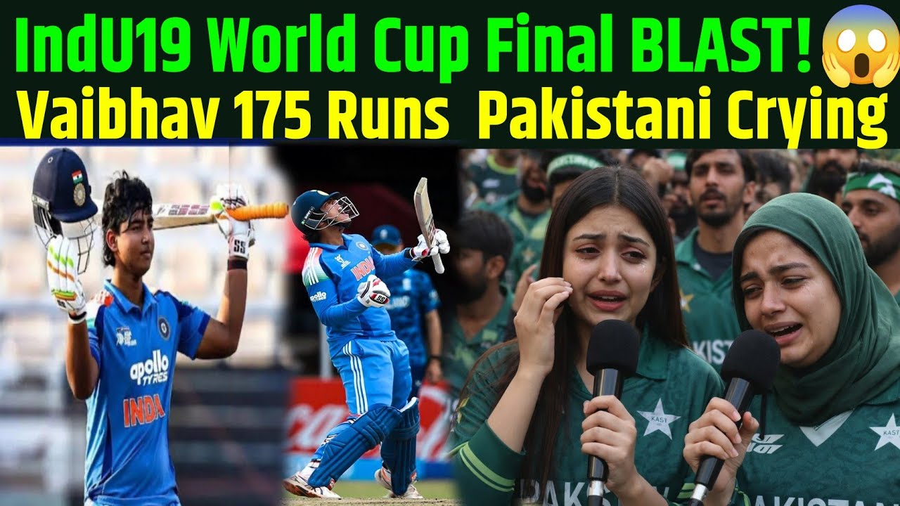 Pakistan in Disbelief Vaibhav Surya 175 Runs in World Cup Final | Pakistani Public Reaction | Indu19