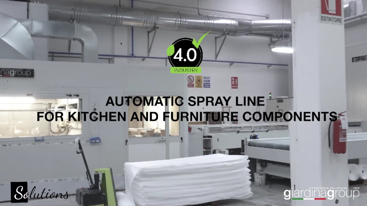 Giardina Group - Ve.La: automatic spray line for kitchen and furniture components