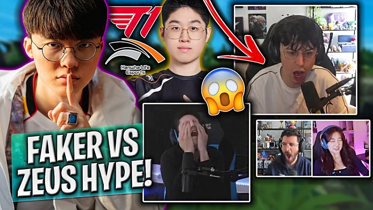 Реакция стримеров LoL на то, как T1 УНИЧТОЖИЛИ ZEUS против HLE в СУПЕРСЕРИИ!
