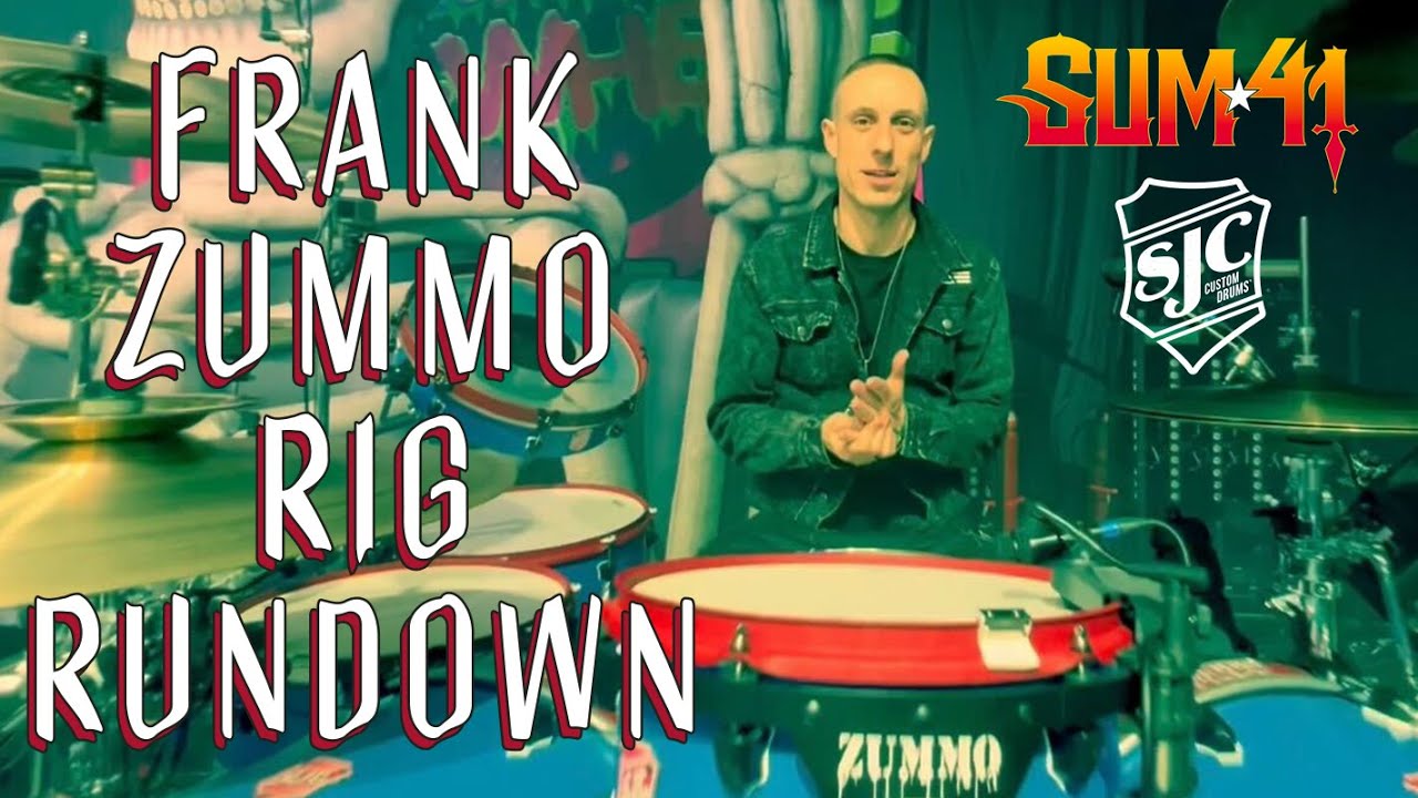 SJC Family Frank Zummo from Sum41 Talks About His Spectacular Colorful New Drum Set! On Tour Now!