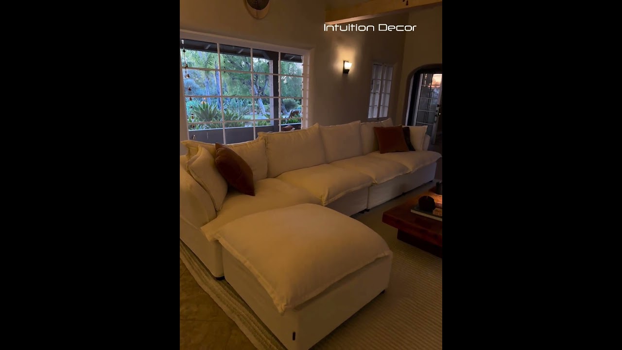 Best Washable Sofa for Families: Feather-Down Sectional with Removable Covers