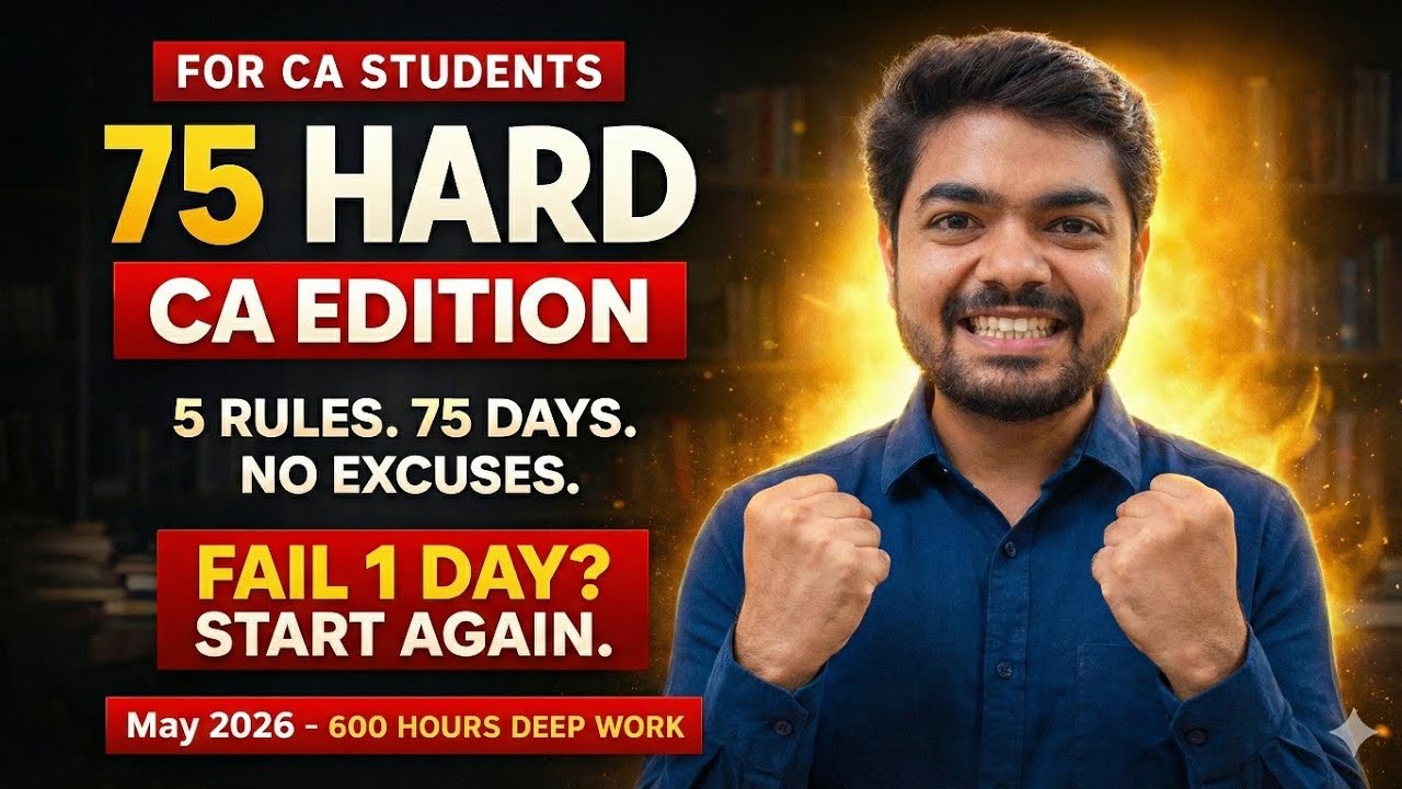 75 Hard CA Edition 🔥 5 Rules That Will Transform Your May 2026 Attempt