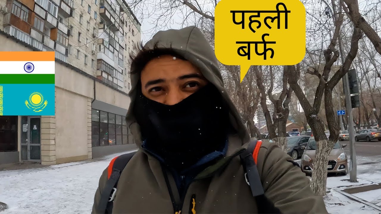 First Snow in Kazakhstan 🇮🇳🇰🇿Karaganda II Vlog-4