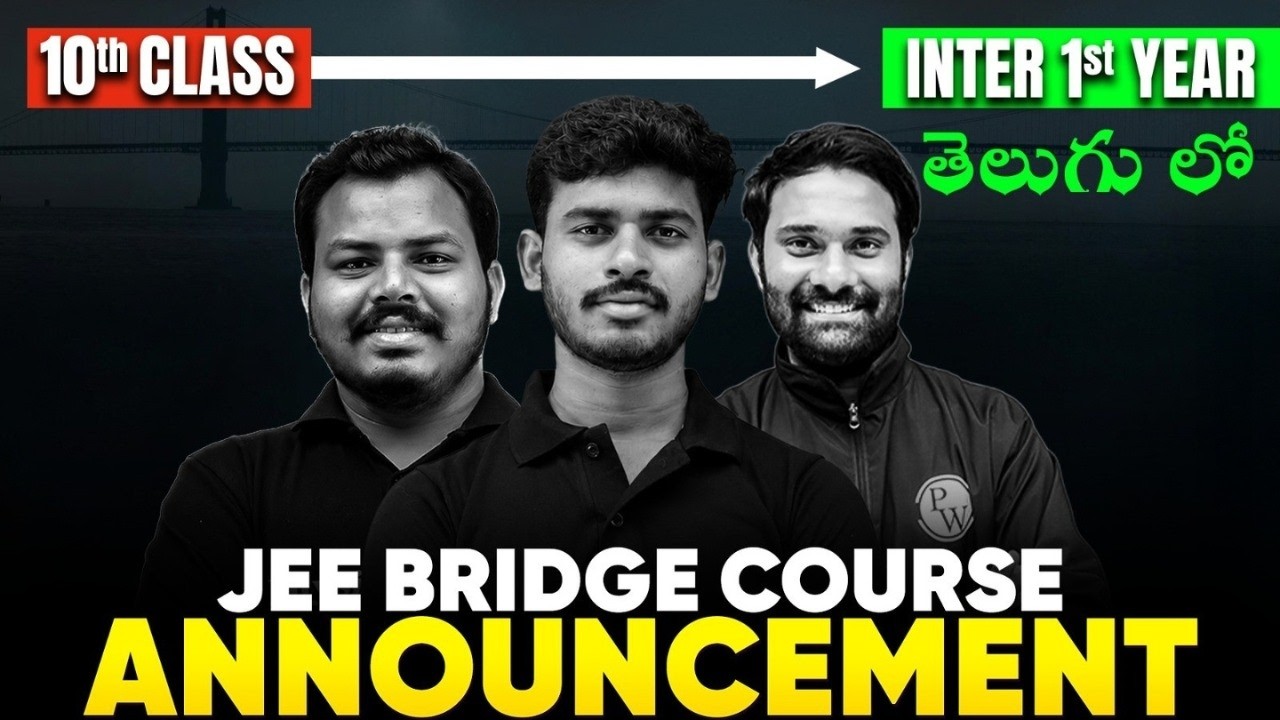 10th to Inter JEE Bridge Course 2027 Launch 🔥 | After 10th JEE 2028 Starts Now 🚀