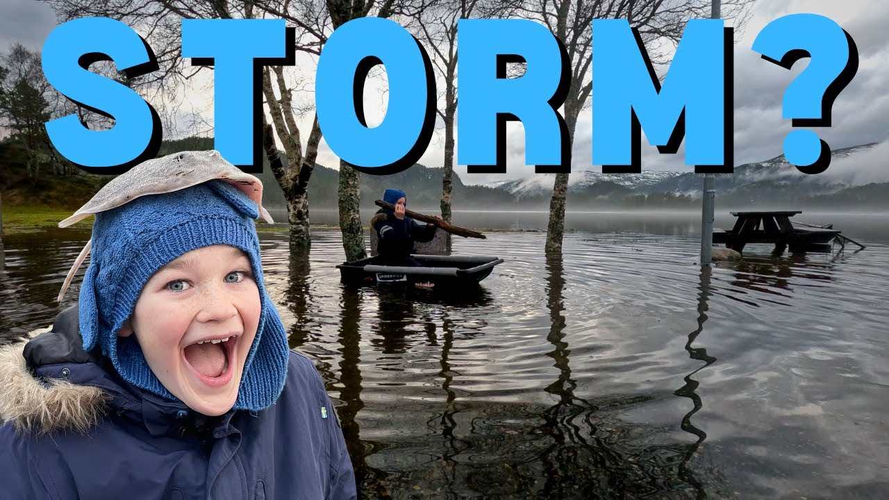 STORM FORCE winds approaching | winter fishing with Iver & Mino