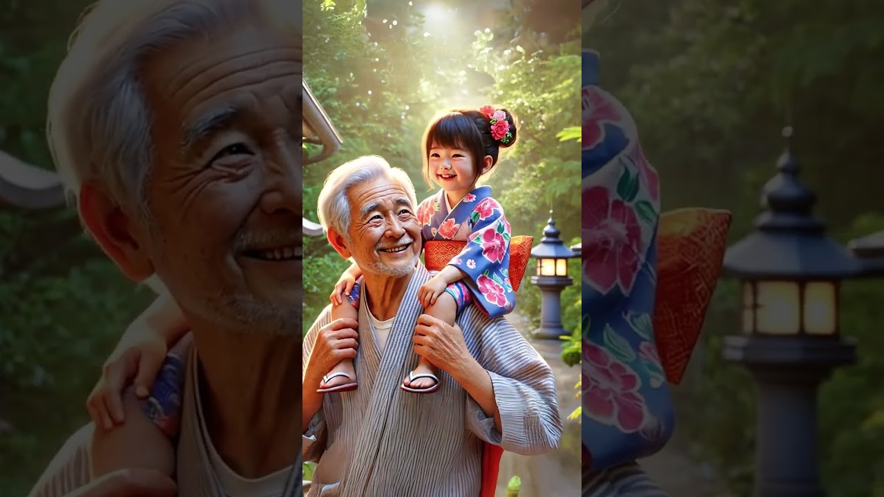 おじいちゃんと孫娘