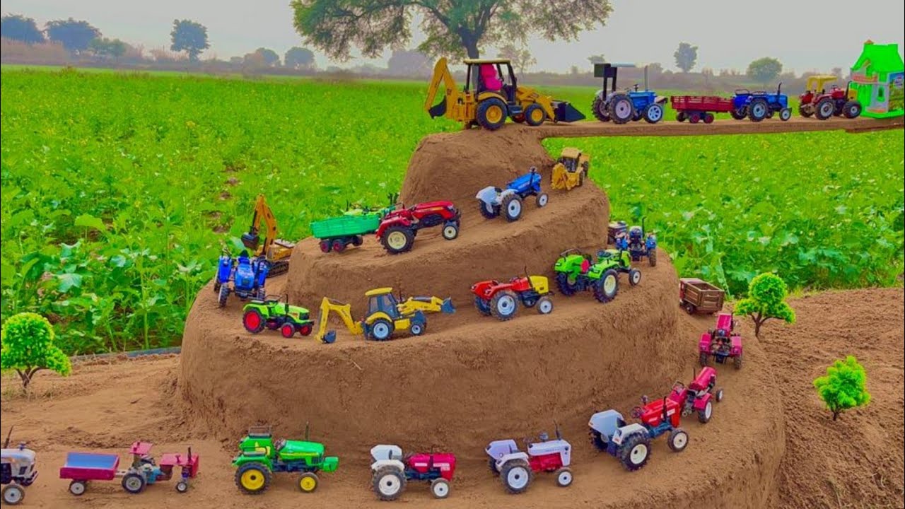 Mini tractor trolley videos | tractor jcb video | jcb video|Jcb 5cx|