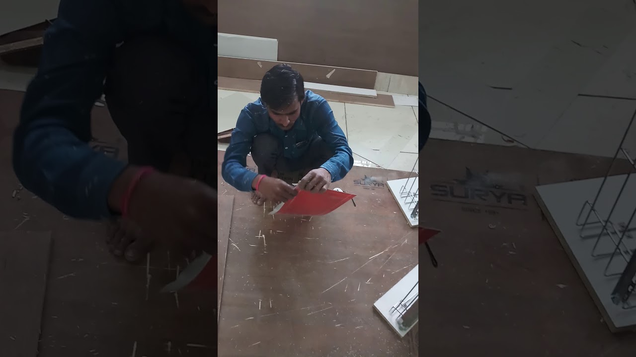 Bending & cutting of PVC Laminates.
