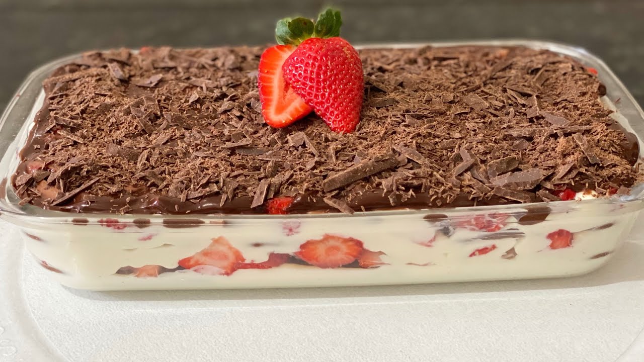 PAVÊ SENSACIONAL DE MORANGO C/ CHOCOLATE