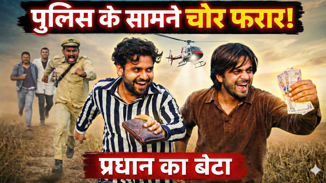 प्रधान का बेटा निकला चोर 😳 | पुलिस का पर्स लेकर भाग गया 😂|| Village Full Comedy Video ||