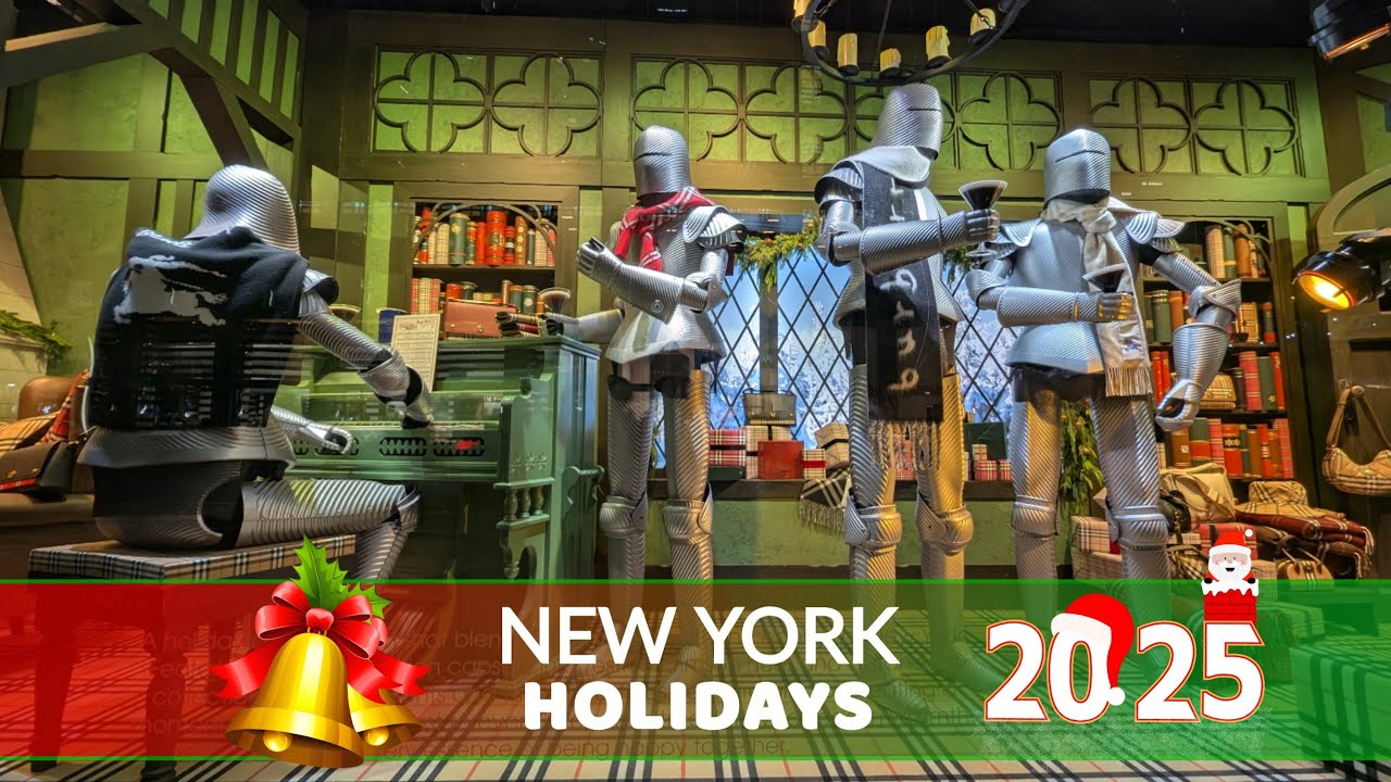 Christmas In NYC 2025 🎅🏼 Bloomingdale's Christmas Holiday Window Display 🎄