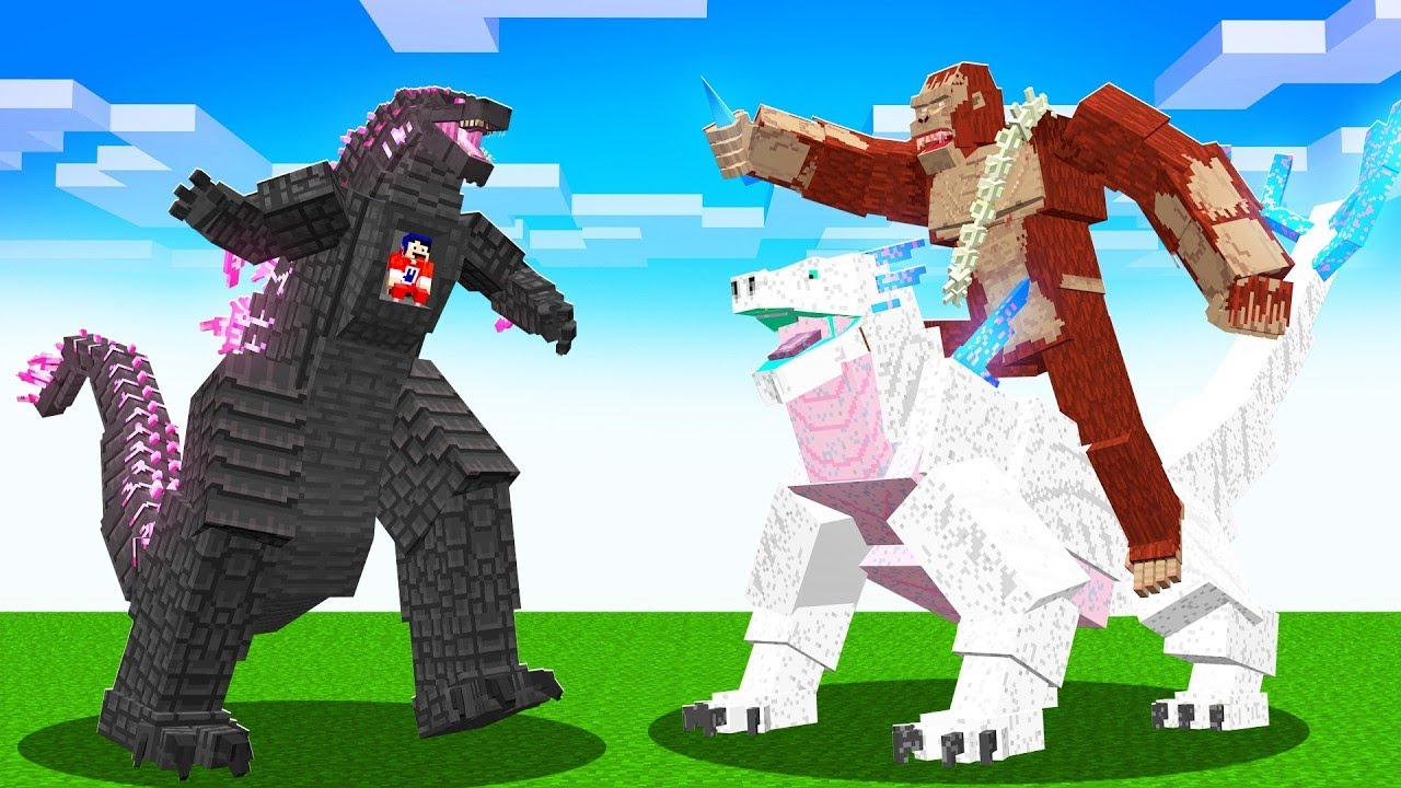 VIREI O GODZILLA EVOLVED e ENFRENTEI TODOS OS KAIJUS de GODZILLA O NOVO IMPÉRIO no MINECRAFT