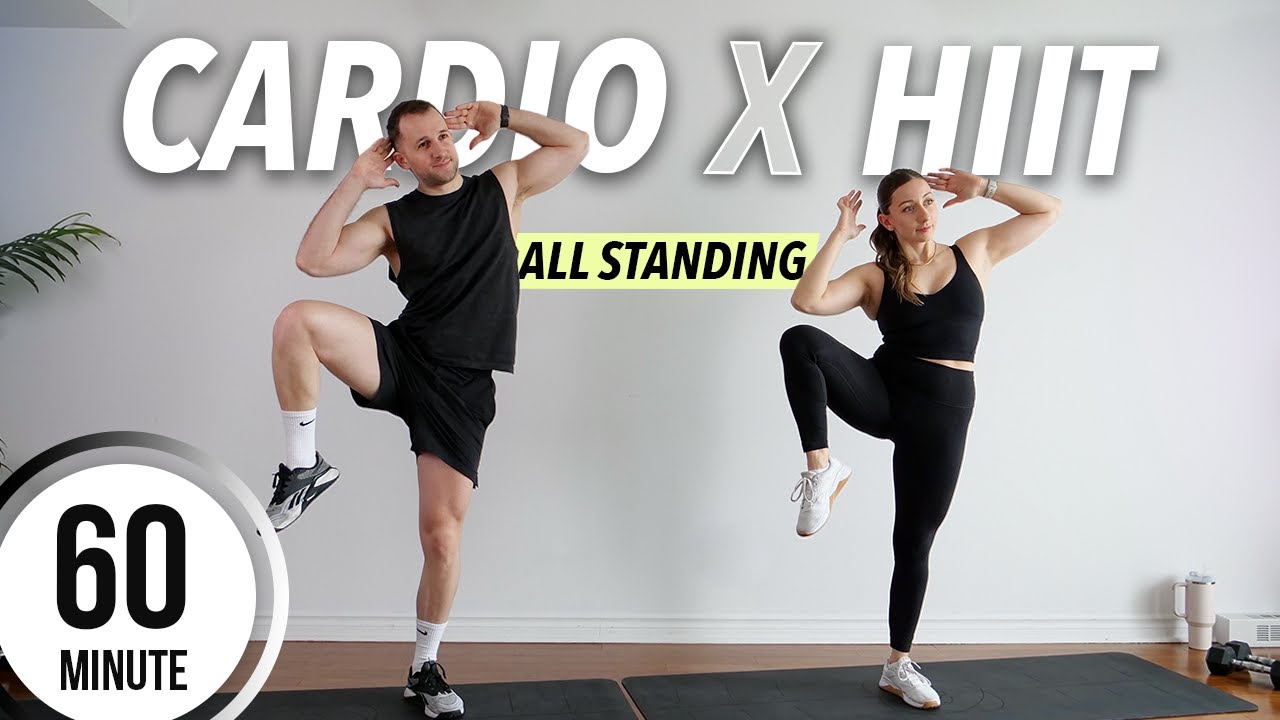 1 Hour ALL STANDING CARDIO HIIT Workout at Home | Burn 1000 CALORIES