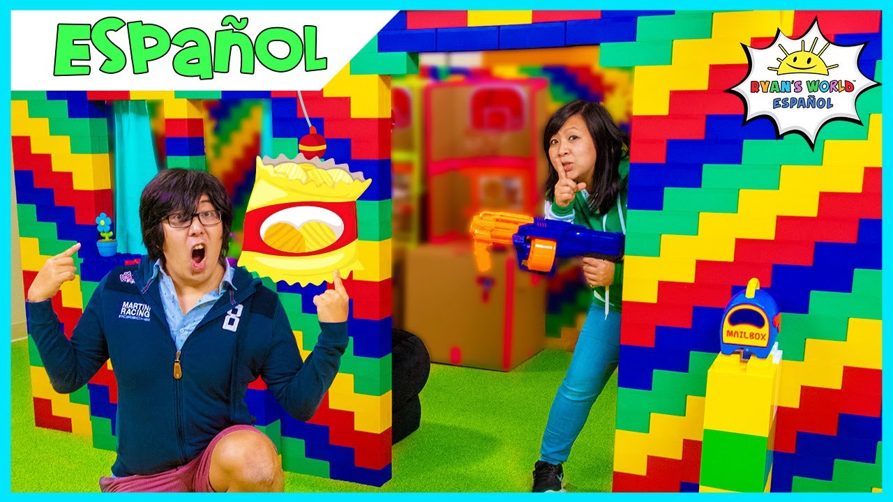 24 horas en el desafío GIANT Lego box fort house